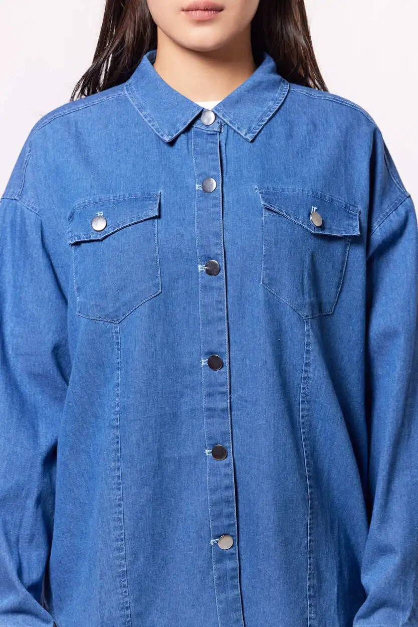 Рубашка Selfie, размер S, cиний — фото 1