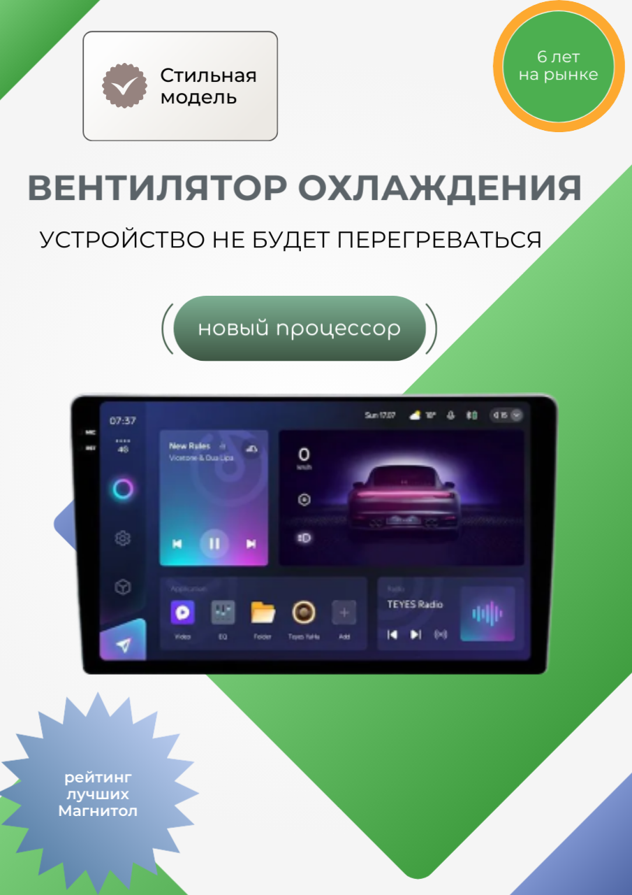 Магнитола процессорная Lada Granta, Lada Granta Sport 2011-2018/4+64/ 4 ядра/IPS. кулер + рамка и камера в подарок — фото 1