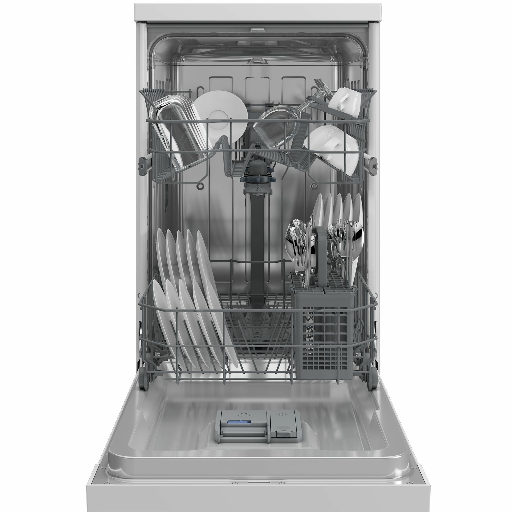 Узкая посудомоечная машина Indesit DFS 1A50, 45 см, белый — фото 1