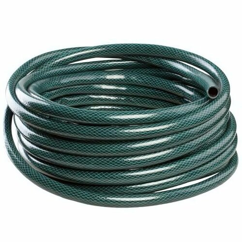 Шланг поливочный 3-слойный армированный, ПВХ 3/4' (19мм), 50м, защита от УФ зеленый