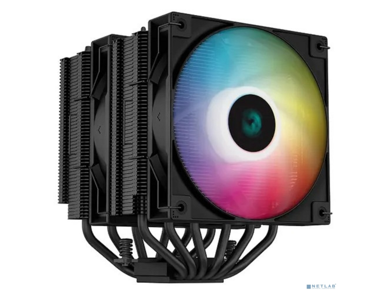Вентилятор для процессора Deepсool AG620 BK ARGB (Soc 115X/1700/1200/1366/2011/2066/AMD, 120mm, 3050rpm, 29,4дб, 260W,4pin, Al+Cu) (R-AG620-BKANMN-G-2)