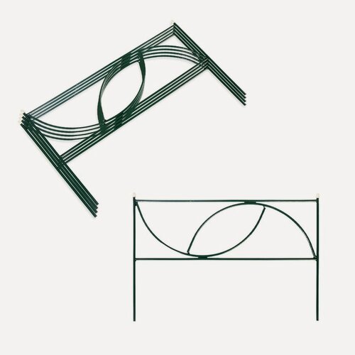 Изображение товара Ограждение декоративное, 45 × 335 см, 5 секций, металл, «Долька»