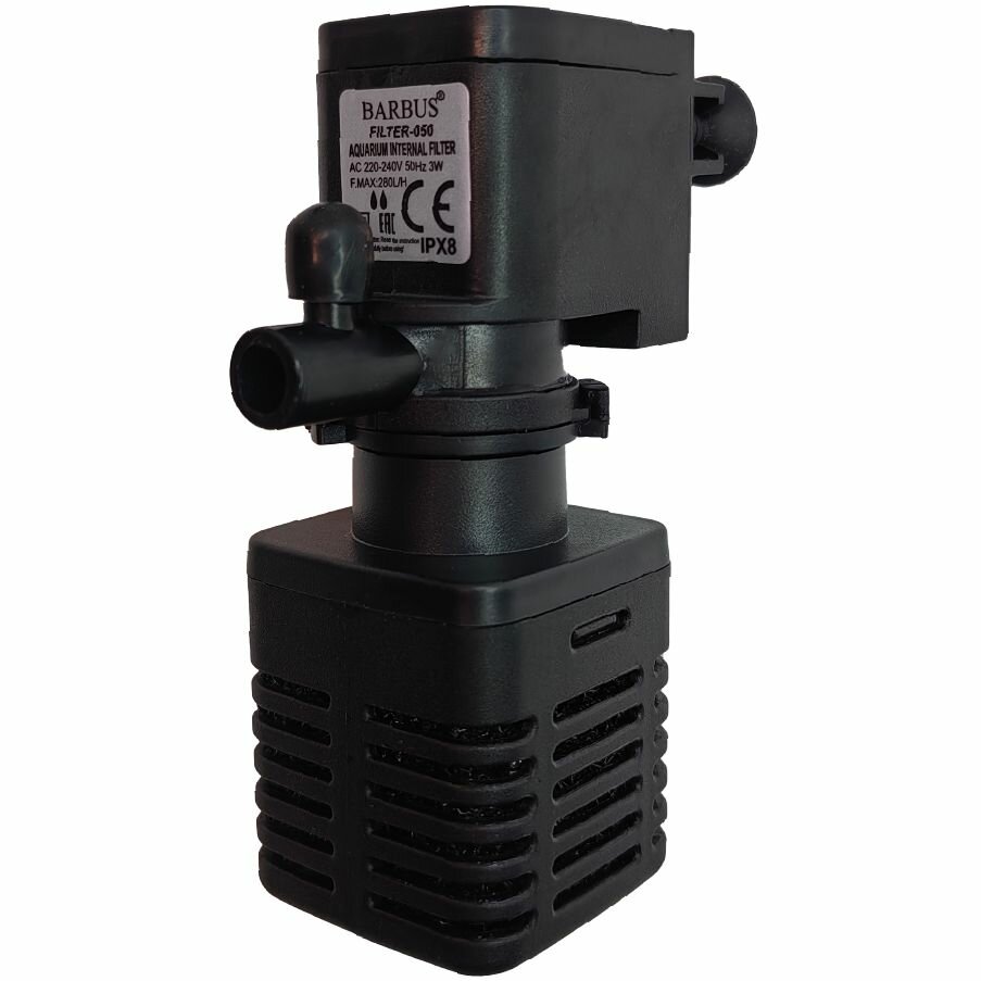 Аквариумный фильтр внутренний Barbus Filter 050 черный 280 л/ч
