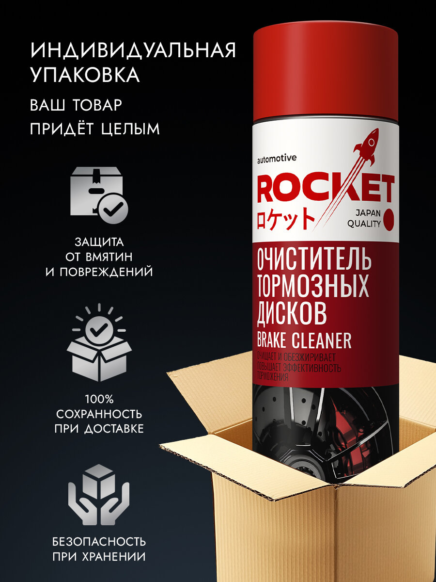 Очиститель тормозных дисков и суппортов ROCKET Automotive, 650 мл — фото 1