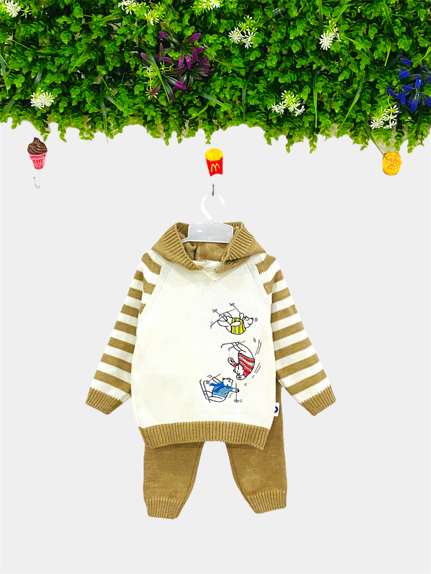 Комплект одежды Gunesh Line Textile, размер 1-3 года, коричневый — фото 1