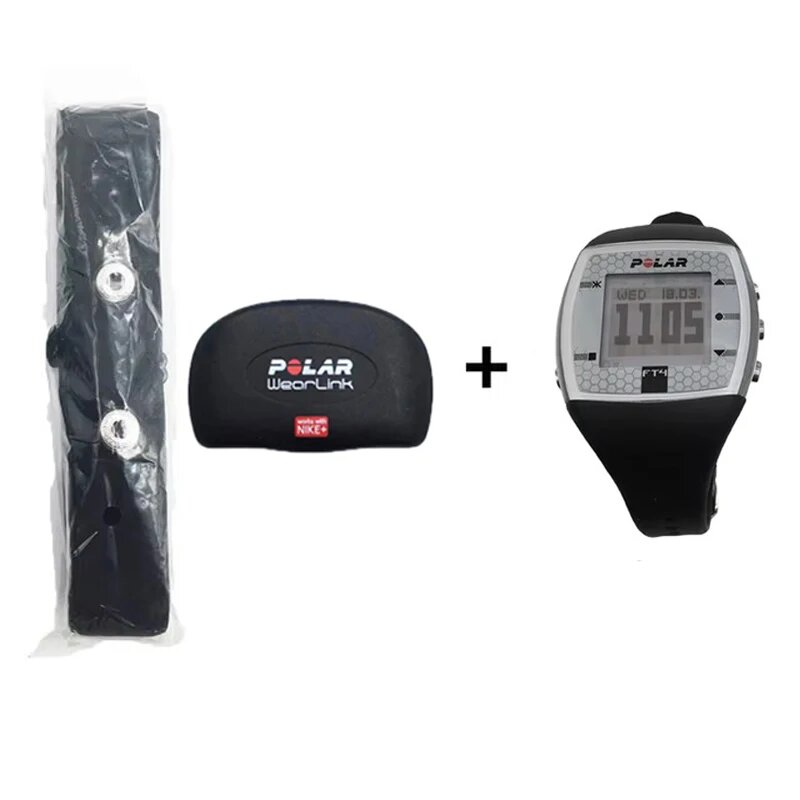 Часы Polar FT4 и монитор сердечного ритма Polar WearLink, с нагрудным ремешком, многоязычный датчик сердечного ритма POLAR ft4, Черный