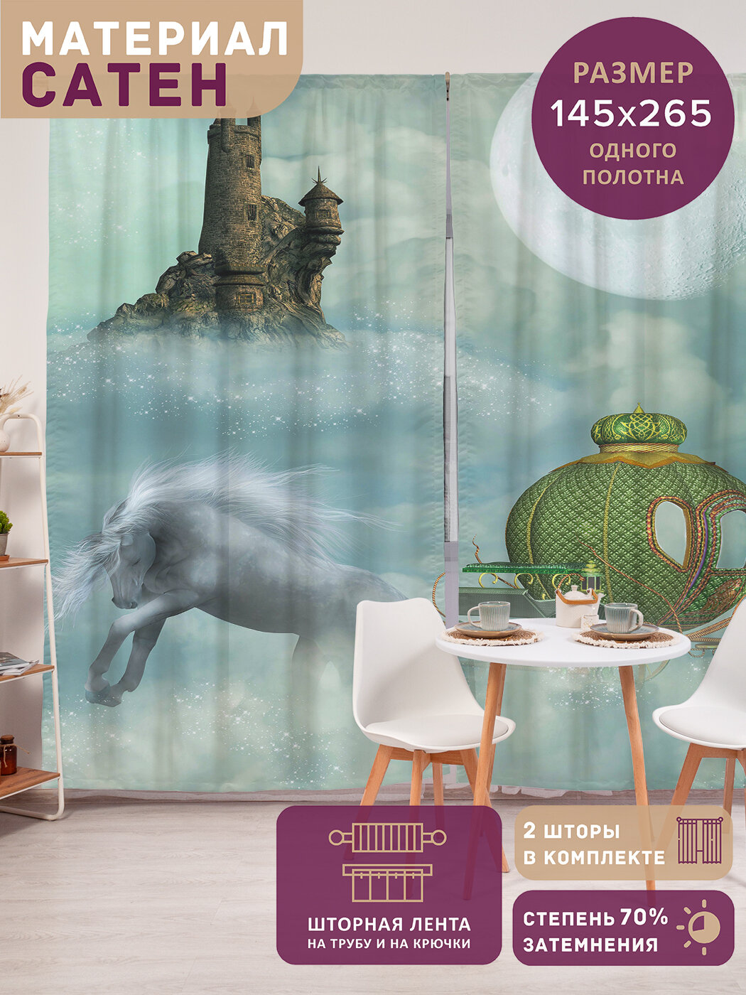 Фотошторы в спальню 