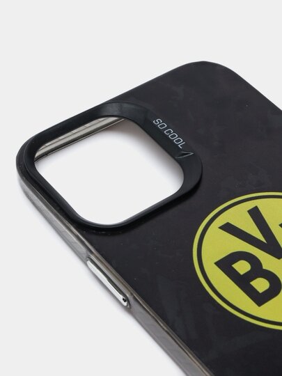 Чехол, экранный, с дизайном футбольного клуба, для iPhone 14 PLUS, ЧЕРНЫЙ — фото 1