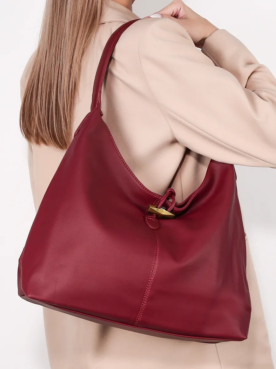 Сумка хобо DAVID JONES, бордовый — фото 1