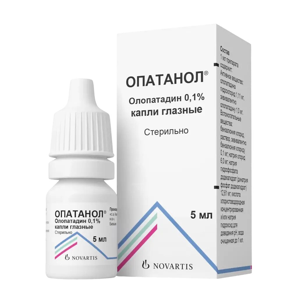 Опатанол капли глазные 1 мг/мл фл 5 мл 1 шт