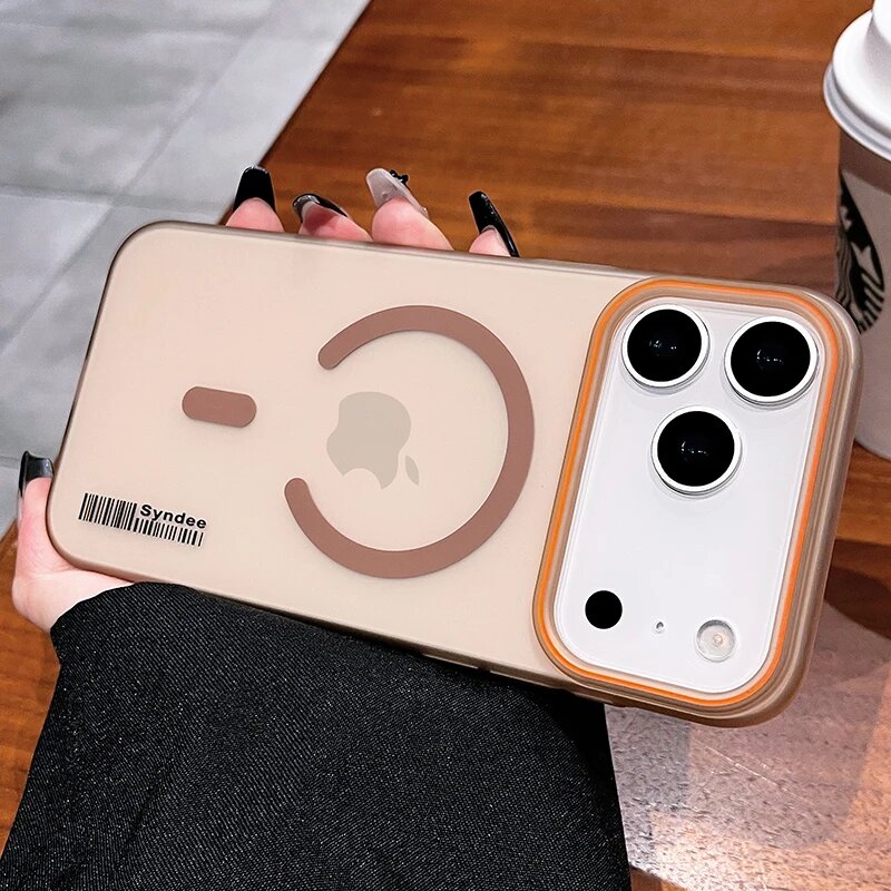 Прозрачный чехол для Magsafe для iPhone 17, Air 12, 13, 14, 15, 16, 17 Pro Max Pro 16, 15, 14 Plus, магнитный жесткий чехол из ПК