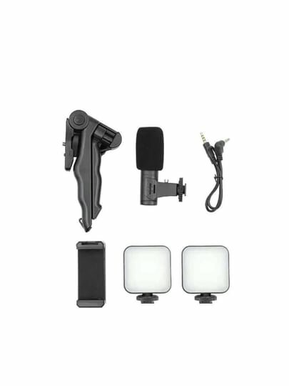 Комплект Jmary MT-33: штатив, LED-подсветка и микрофон для блогеров и съёмки видео