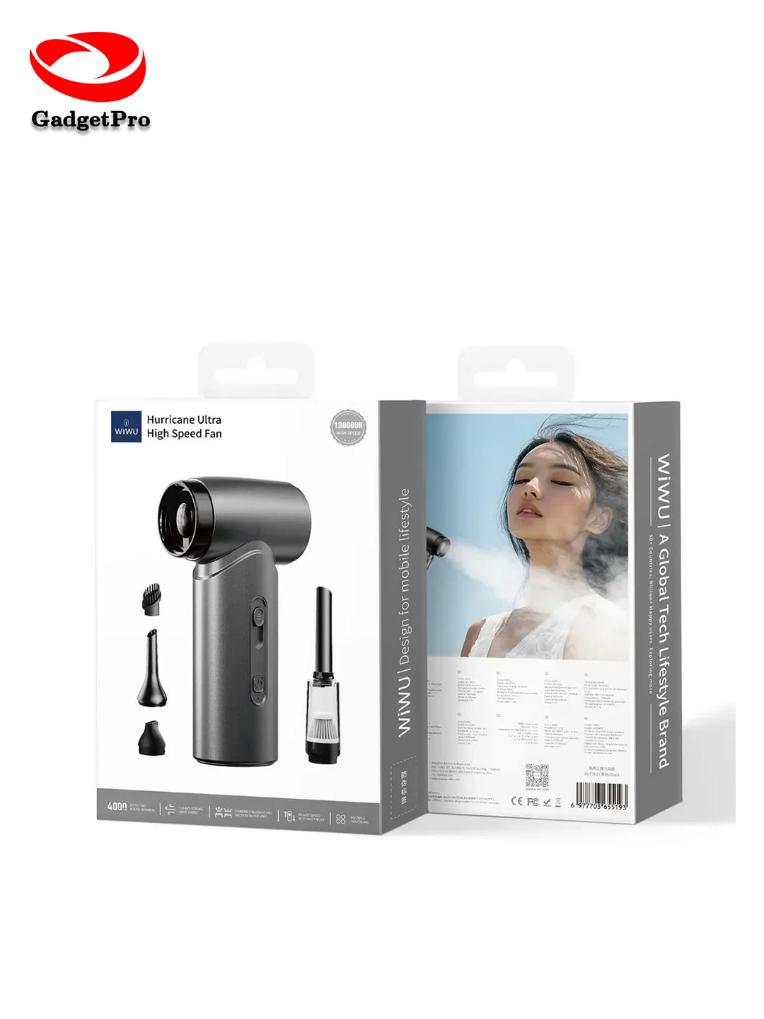 Вентилятор WiWU FS015 Ultra Speed 5-в-1: мощный, современный с функцией охлаждения и обдува