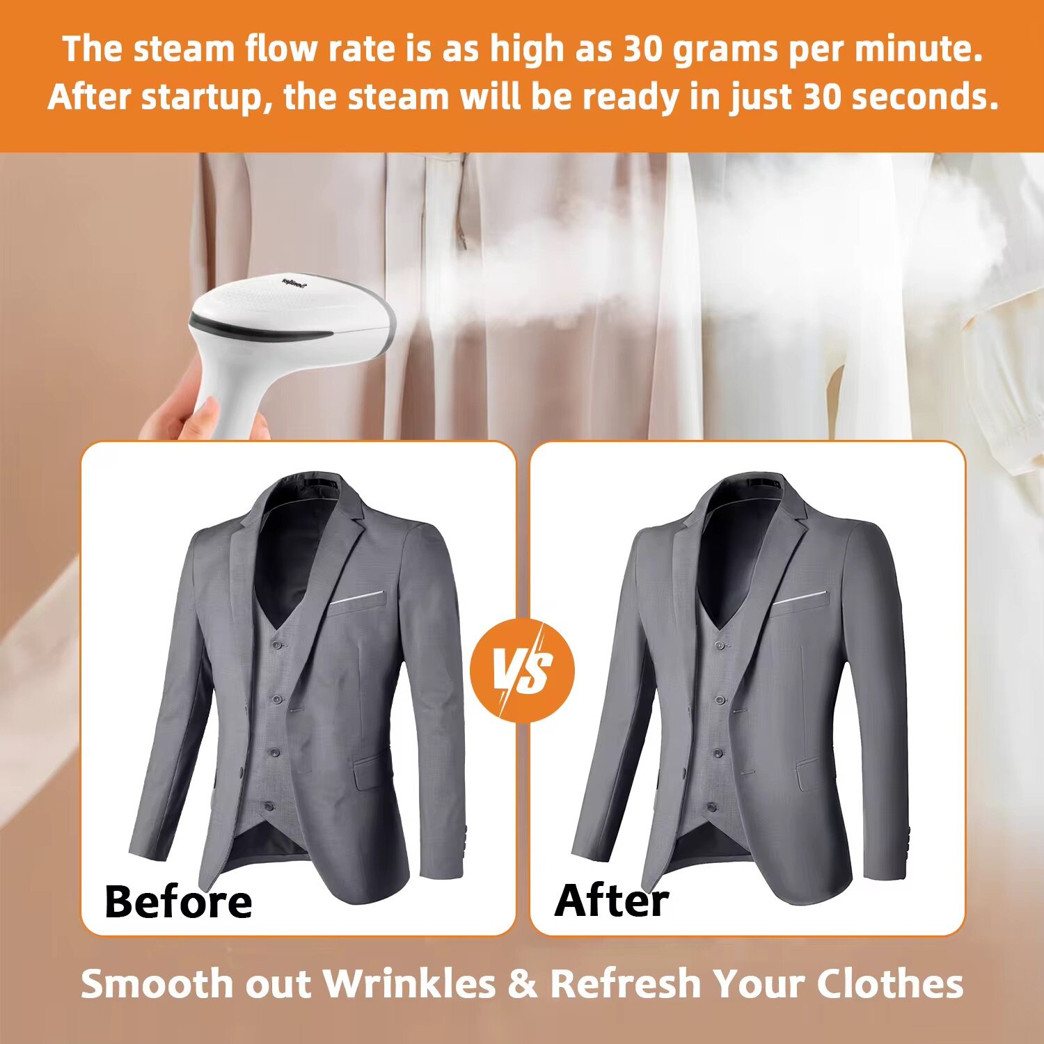 Ручной отпариватель для одежды Sonifer SF-9126 мощность1500 Вт — фото 1