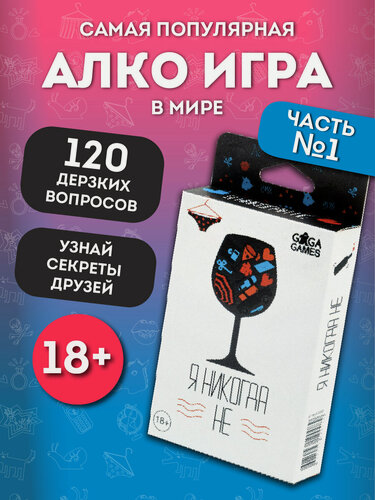 Изображение товара Разговорная настольная игра для вечеринки и веселой компании Я Никогда Не