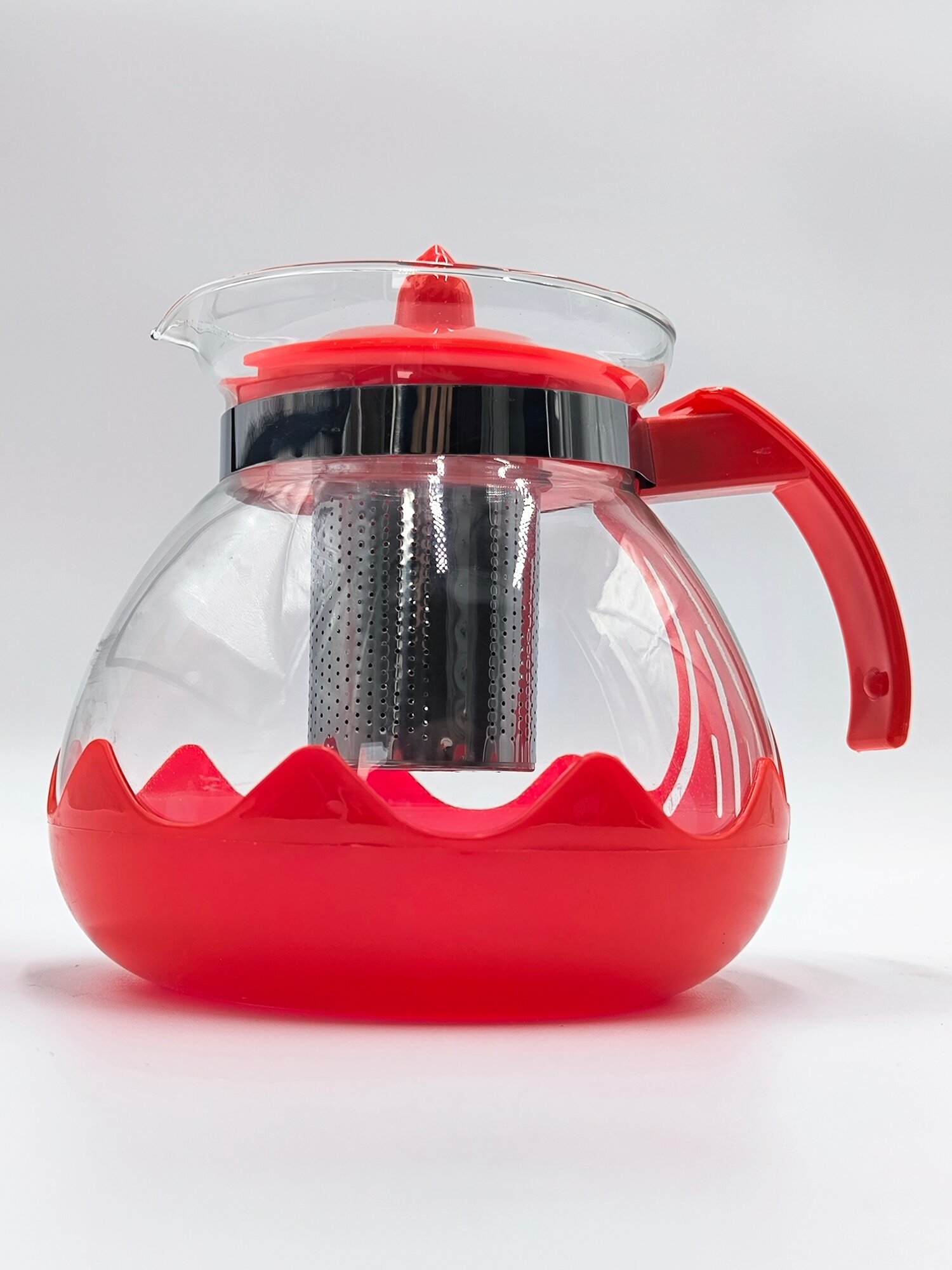 Чайник заварочный GOLD "HAPPY KITCHEN", с фильтром, стекло, 1,5 л