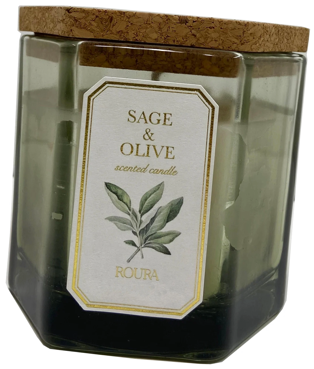Свеча для помещений Рура Шалфей и Оливки 510 гр - Roura Sage and Olive ароматическая