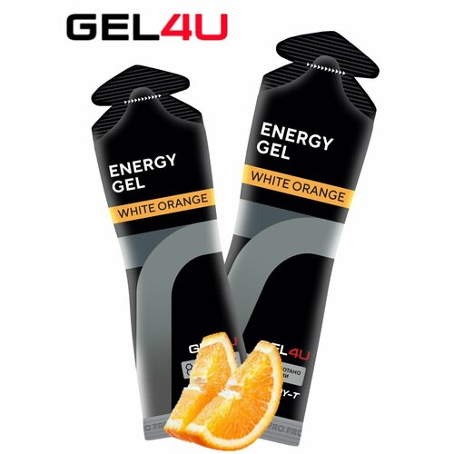 Энергетические гели для бега и марафона Gel4u Белый апельсин 2 шт