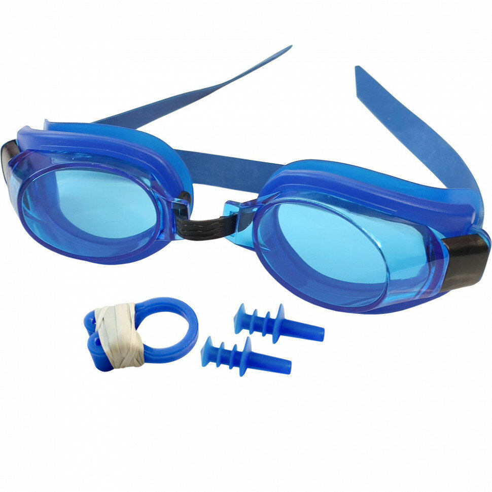 Очки для плавания юниорские E36870-3 темно синие