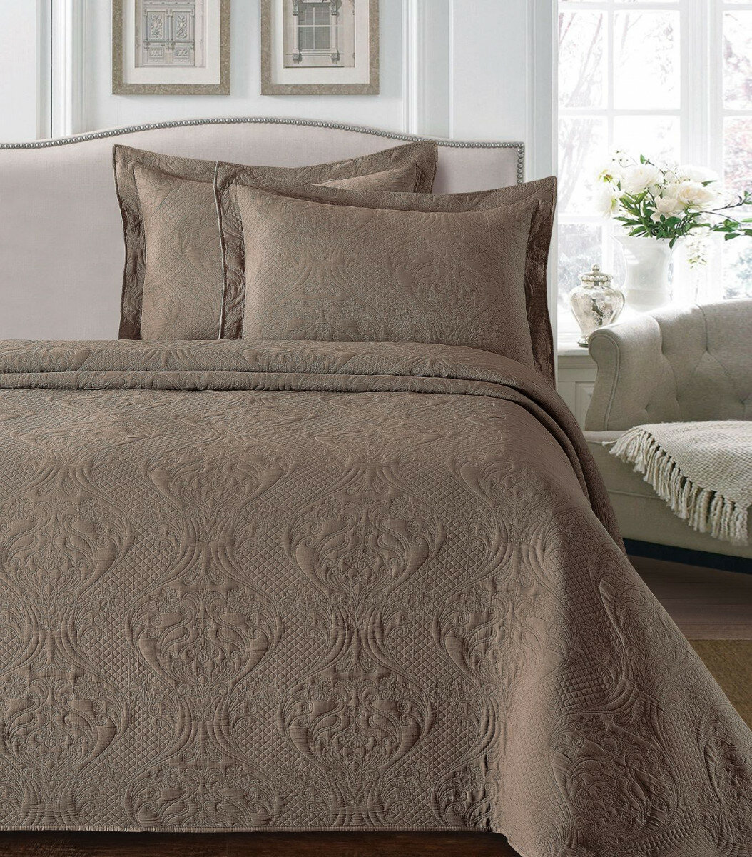 фото Valtery Покрывало Bernetta цвет: светло-кофейный (240х260 см)