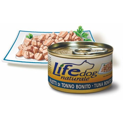 Lifedog tuna filets Деликатес для собак Филе Тунца в соусе банка 90гр 124 (9 шт) филе тунца beerka 40 г соломка