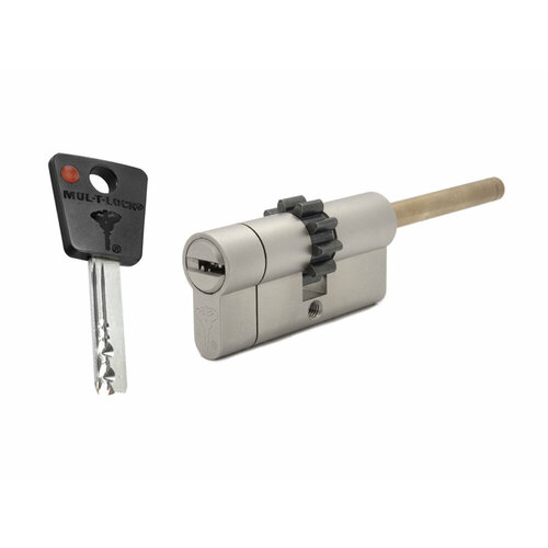 Цилиндр Mul-t-lock 7x7 B-S ключ-шток (размер 35х31 мм) - Никель, Шестеренка