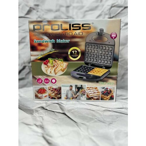 Вафельница электрическая с высокой мощностью 800Вт Антипригарное покрытие 2100₽