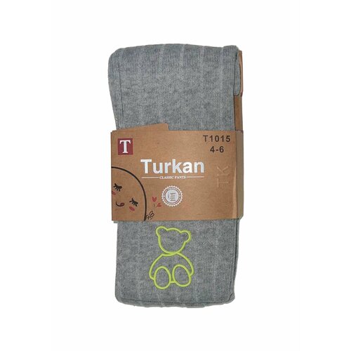 Колготки Turkan, 200 den, размер 98-104, серый колготки turkan 200 den размер 98 104 бежевый