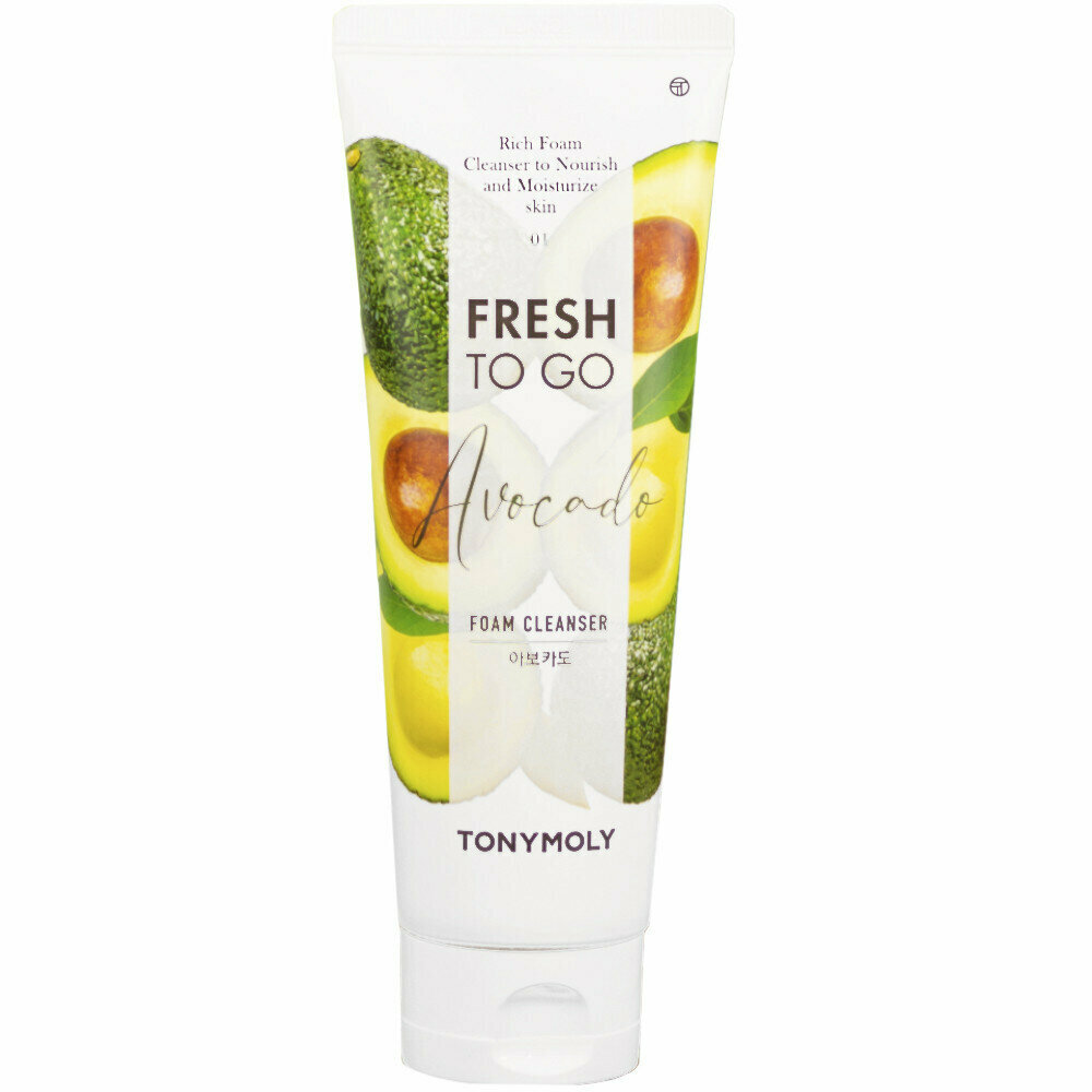 TONYMOLY FRESH TO GO AVOCADO FOAM CLEANSER Пенка для умывания с экстрактом авокадо с эффектом увлажнения, 170 мл