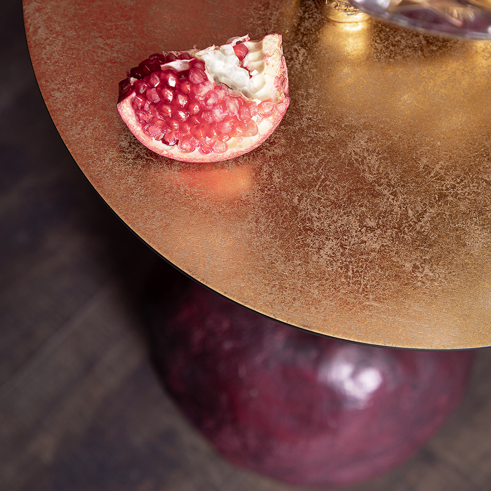 Столик декоративный Bogacho Рубиновый гранат Амбер Золото Hoff - фото №2