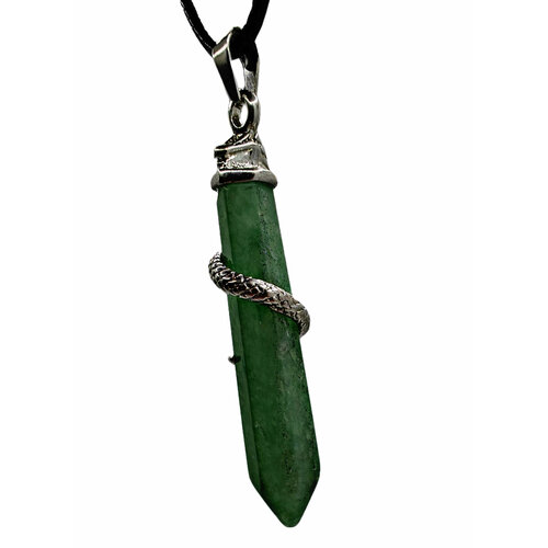 Подвеска змея, нефрит, зеленый shungite collection кулон подвеска из натурального камня шунгит маятник мужская бижутерия подарок мужчине 55