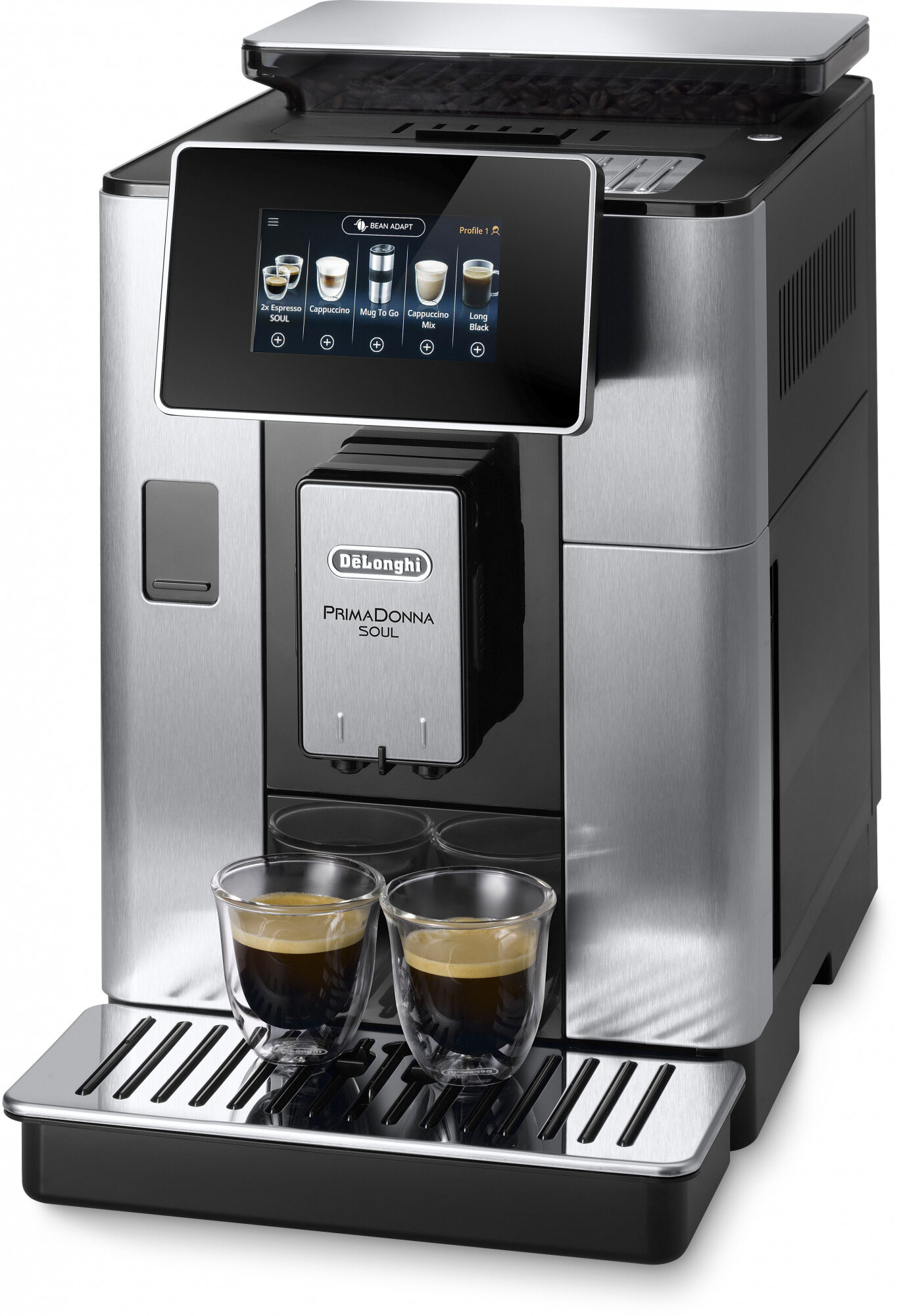 Кофемашина Delonghi Primadonna Soul ECAM610.74. MB 1450Вт черный/серебристый