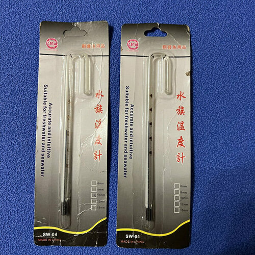 Аквариумные термометры, градусники (2шт) крючком+2 присоски