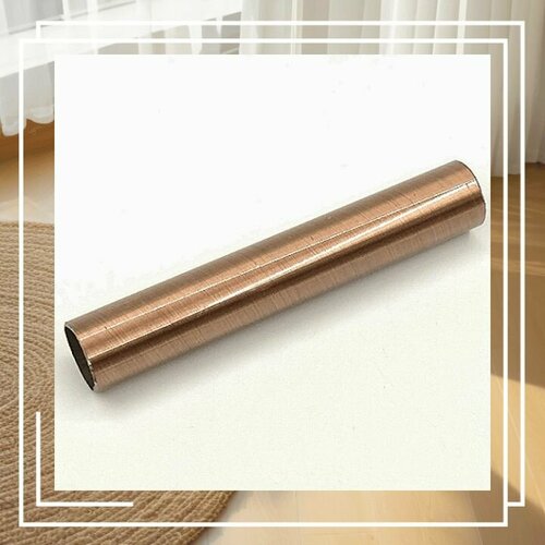 Вилма галерея D16 Металлический карниз 2-й ряд с бесшумными кольцами и крючками без наконечников Медь 160см