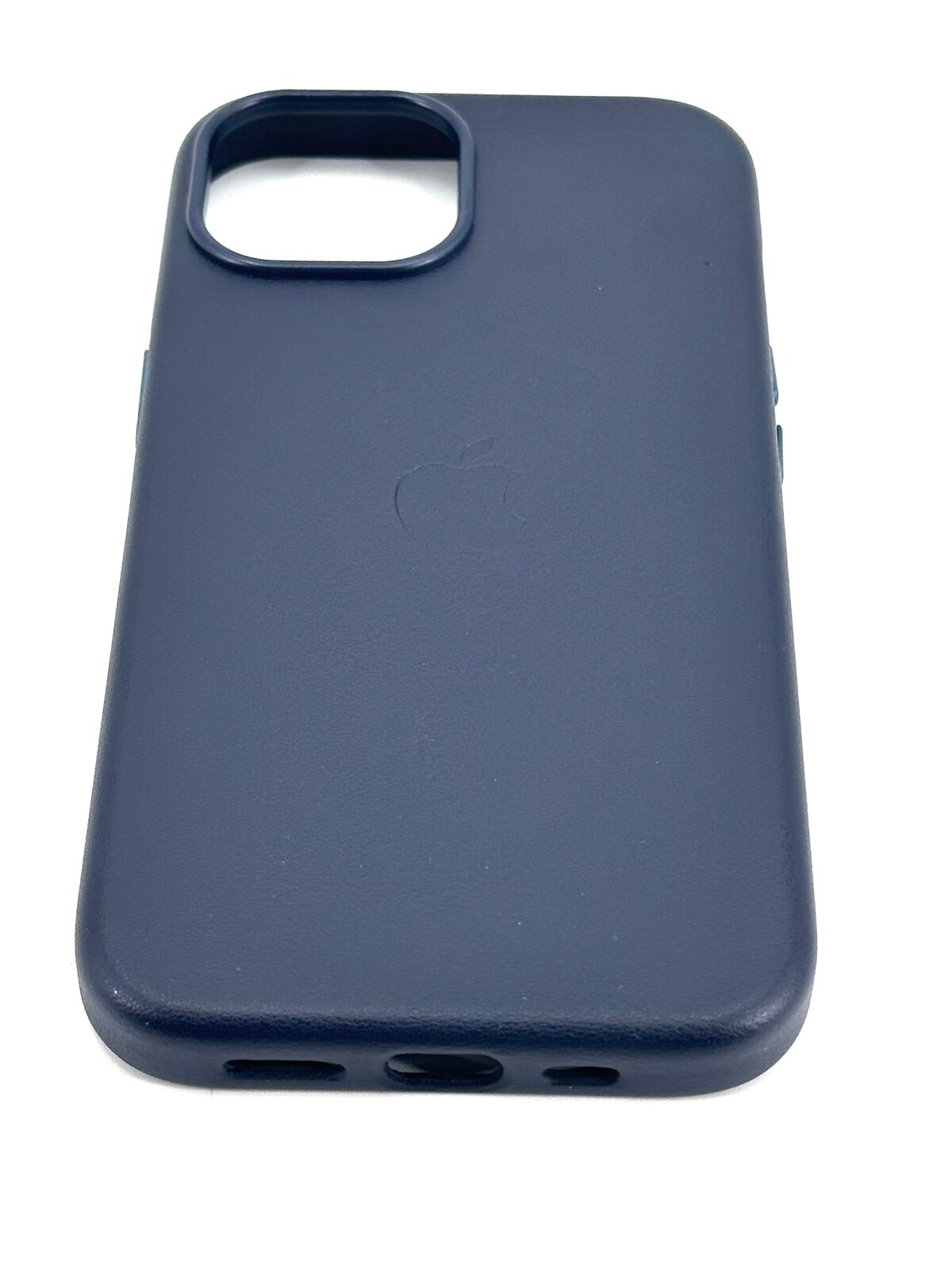 Кожаный чехол для iPhone 14 с Magsafe и анимацией темно-синий (Dark blue)