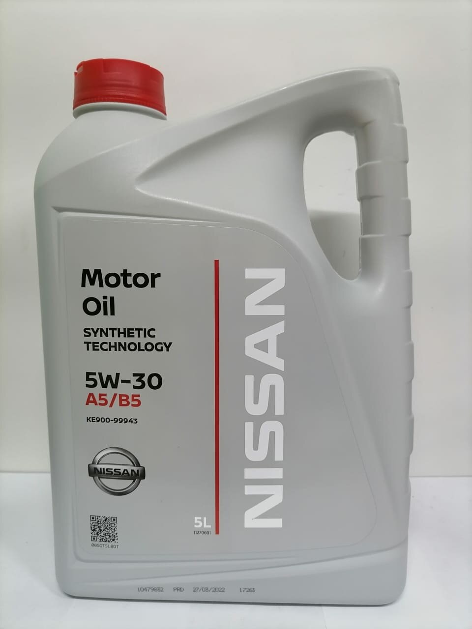 Моторное масло Nissan Motor Oil 5w30 A5/В5 5 л, артикул KE900-99943