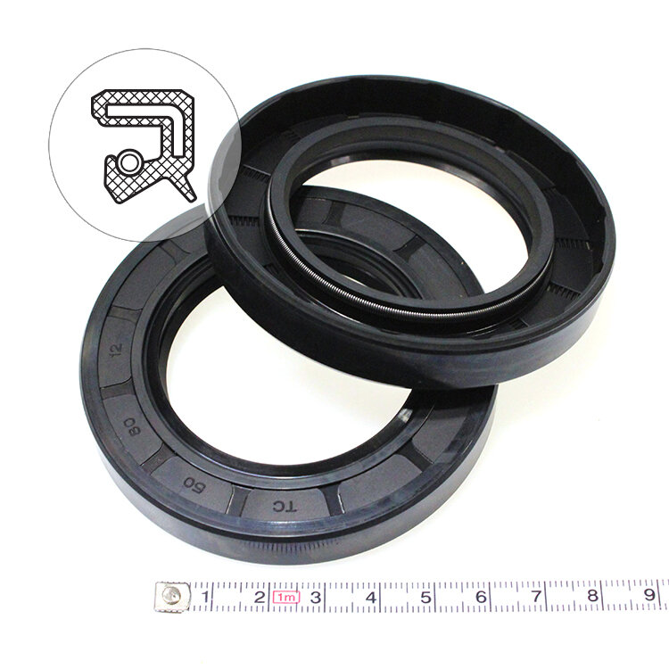 Манжета армированная (Сальник) 50х80х12 (тип 2 / TC) 70NBR (упаковка 2 шт.)