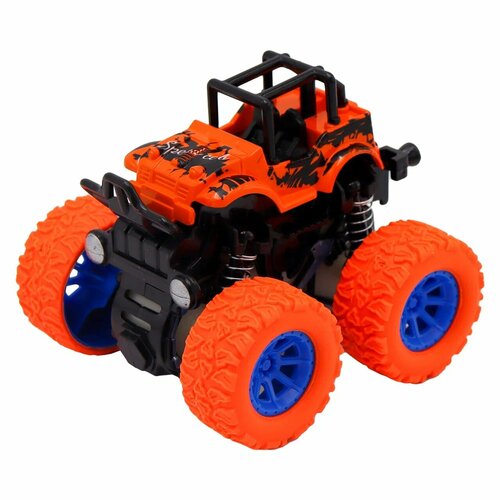 Машинка Funky Toys Камуфляж, 4х4, фрикционная, оранжевая