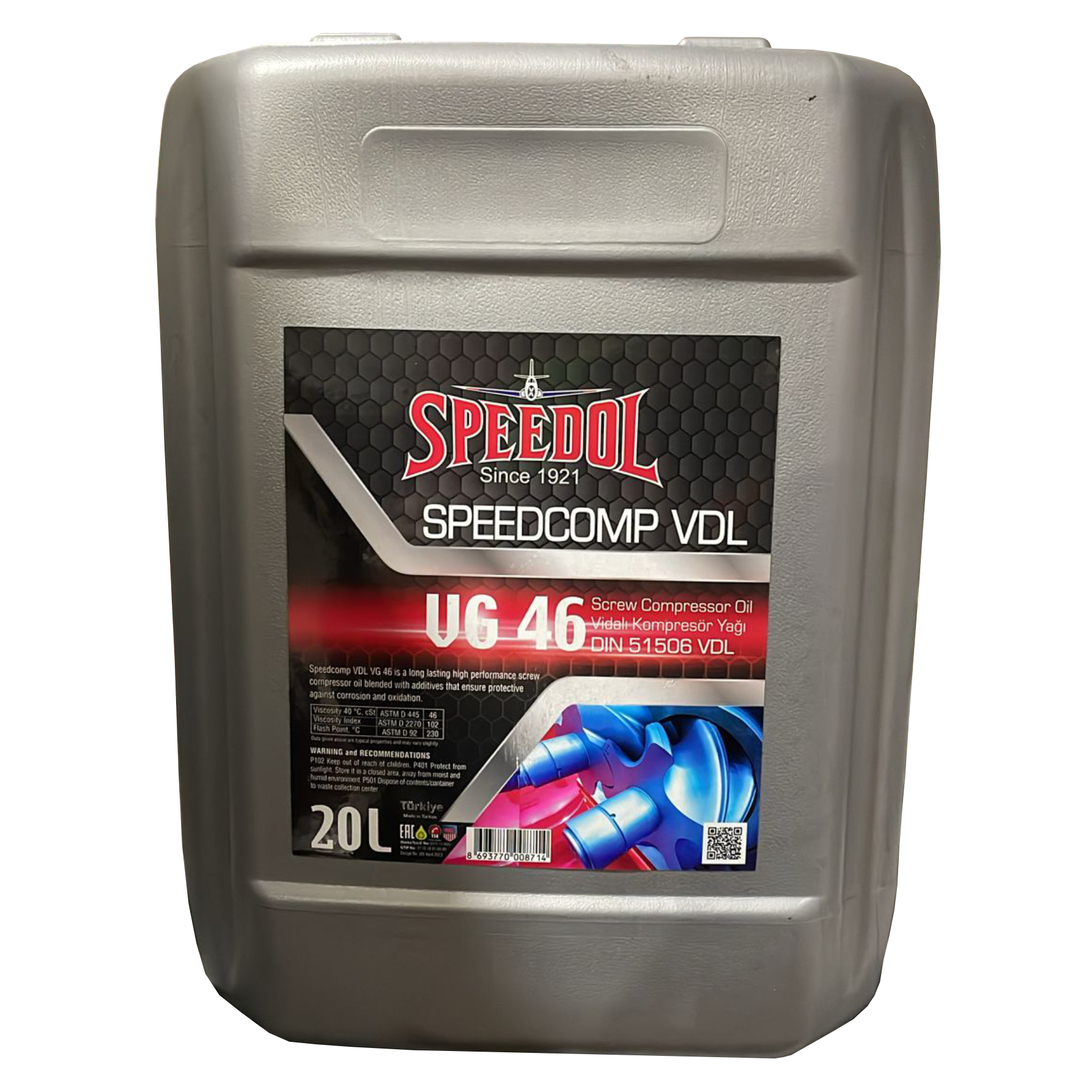 Компрессорное масло SPEEDOL SPEEDCOMP VDL VG 46, 20л