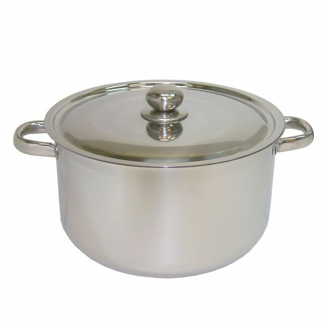 фото Кастрюля с крышкой из нержавеющей стали Амет, объем 9 л