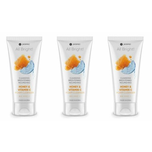 Jkosmec Пенка для умывания с медом и витаминами 180 мл - 3 шт 2023₽