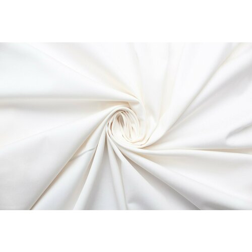 Ткань Хлопок-стрейч костюмный Giorgio Armani молочно-белый, ш130см, 0,5 м ткань хлопок стрейч костюмный серо графитовый под джинс с соколом ш130см 0 5 м