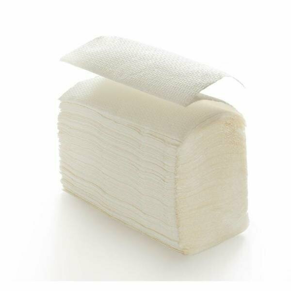 фото Полотенца бумажные листовые V-сложения 1-слойные упаковка 200шт 22х23см 25г белые