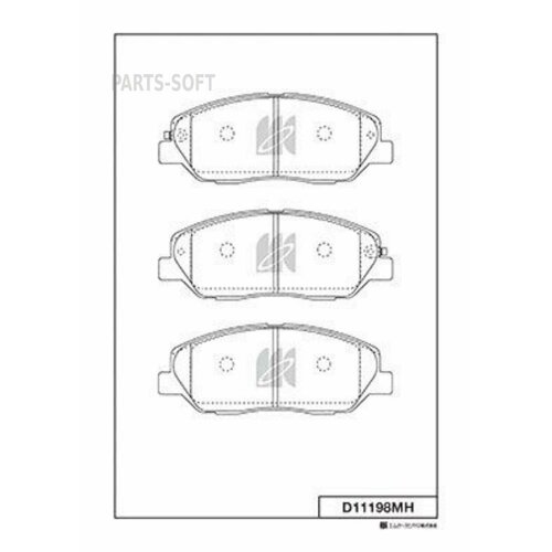 KASHIYAMA D11198MH D11198MH_колодки дисковые передние!\ Hyundai Santa Fe 2.7/2.2CRDi 05>