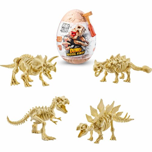 Игровой набор ZURU Robo Alive DINO FOSSIL раскопки динозавра со световыми и звуковыми эффектами 1 шт