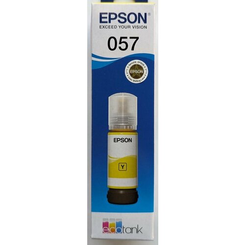 фото Контейнер с чернилами epson №057 оригинальный, цвет желтый, 70 мл, для l8050, l18050