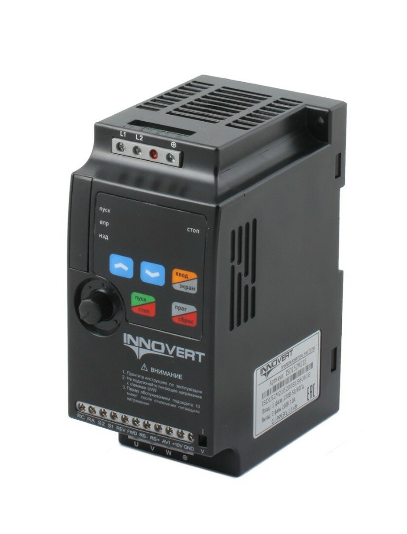Частотный преобразователь для вентилятора INNOVERT VENT IVD751B43E 0,75 кВт; 380В; 2,7 А