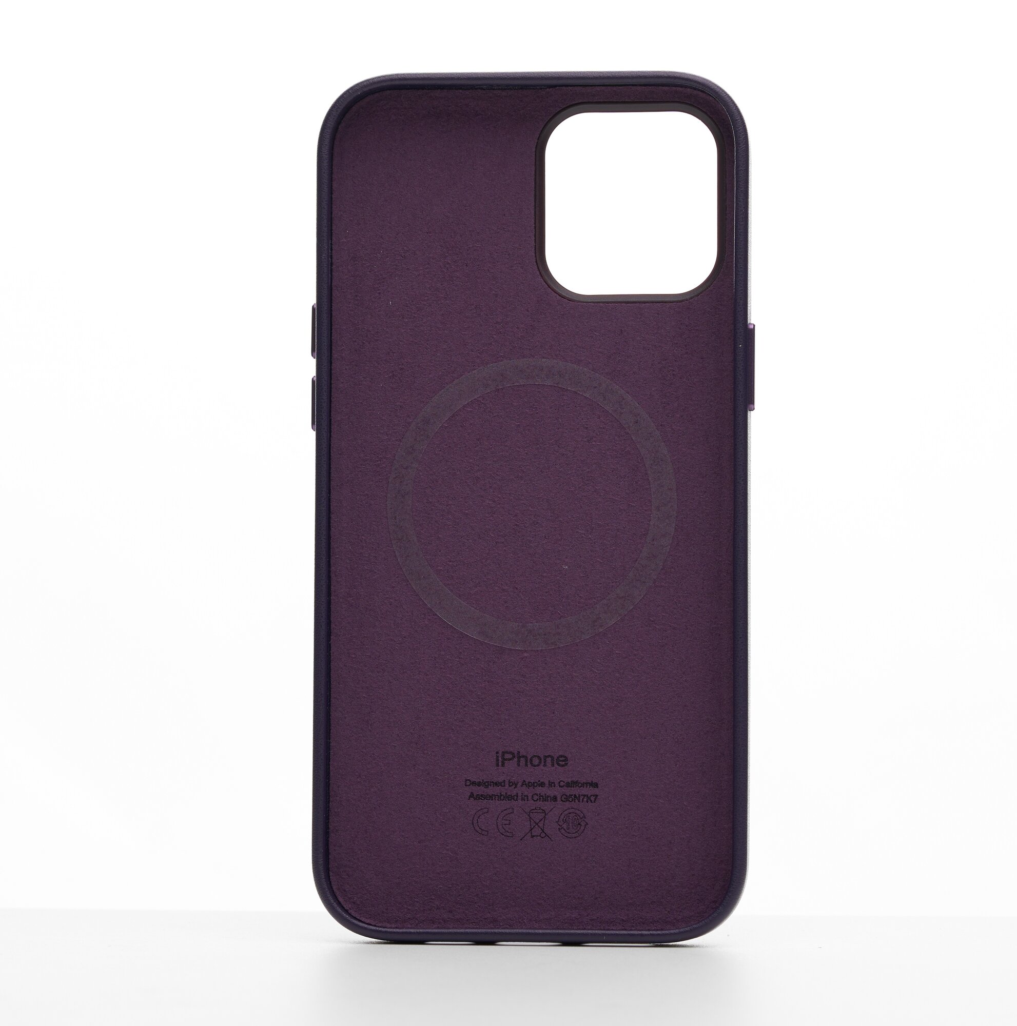 Кожаный чехол Leather Case для iPhone 14 Pro Max с MagSafe, Deep Violet