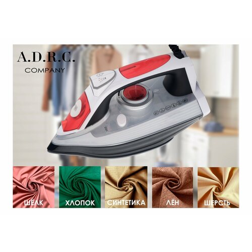 Утюг электрический с антипригарным покрытием красный 301800₽