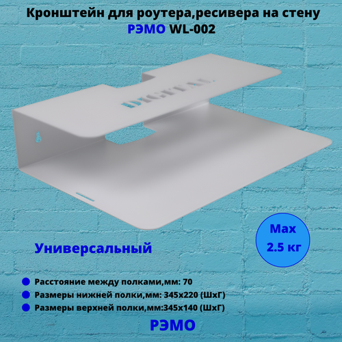 Полка Рэмо WALL SHELF-M (BAS WL-002), черный.